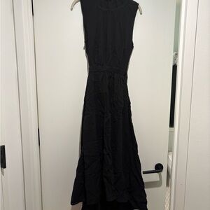 Mango Black Backless Maxi Dress
